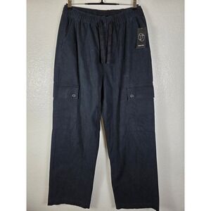 Original Use Women's Baggy Utility Cargo Pants Black Cotton Size Medium